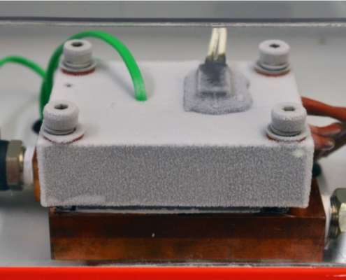 frosted electrical casing